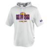 183-WHITE-MARAUDER Marauder Nation Pennant Short Sleeve Warmup Hoodie