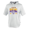 Stripe Football Pennant Short Sleeve Warmup Hoodie