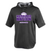 183-blk-Mar Marauder Nation Pennant Short Sleeve Warmup Hoodie