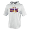 Checkered Game Day Pennant Short Sleeve Warmup Hoodie