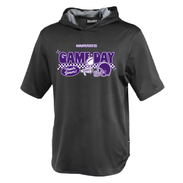 Checkered Game Day Pennant Youth Short Sleeve Warmup Hoodie