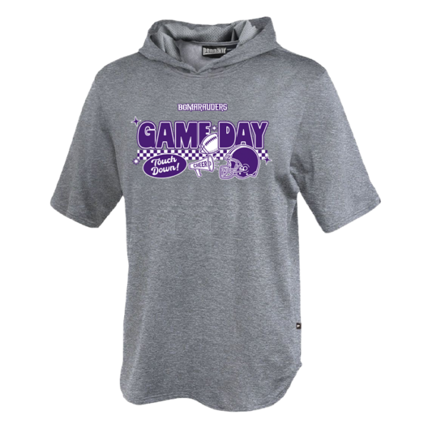 Checkered Game Day Pennant Youth Short Sleeve Warmup Hoodie