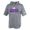 Marauder Nation Pennant Youth Short Sleeve Warmup Hoodie