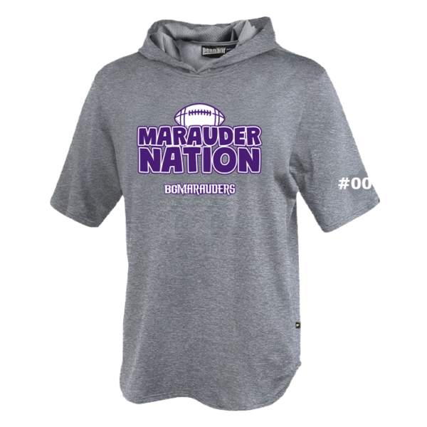 Marauder Nation Pennant Youth Short Sleeve Warmup Hoodie