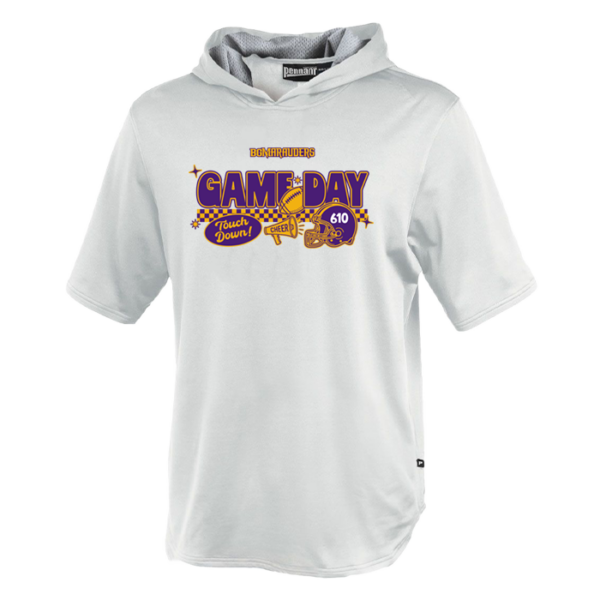 Checkered Game Day Pennant Youth Short Sleeve Warmup Hoodie