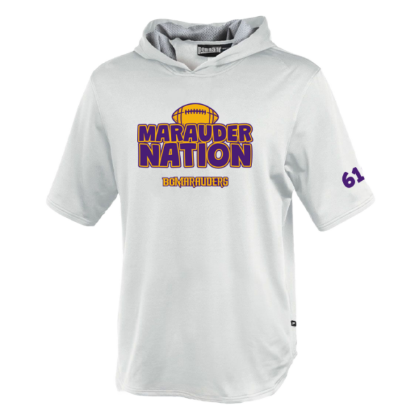 Marauder Nation Pennant Youth Short Sleeve Warmup Hoodie