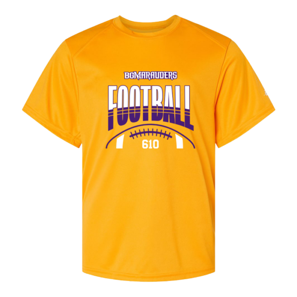 Stripe Football Youth Badger Performance Tee