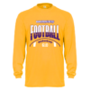 Stripe Football Badger Youth Long Sleeve Performance Tee