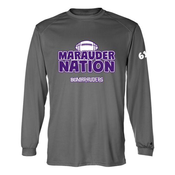 Marauder Nation Badger Long Sleeve Performance Tee