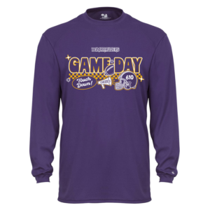Checkered Game Day Badger Long Sleeve Performance Tee