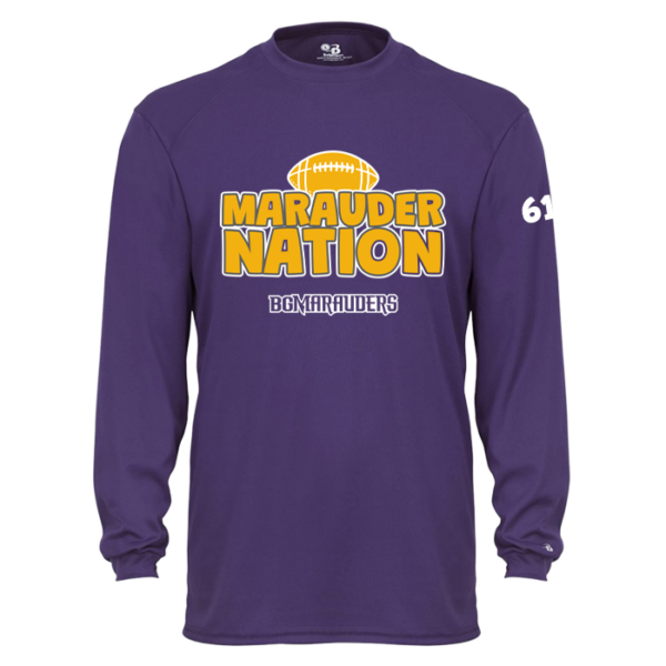 Marauder Nation Badger Long Sleeve Performance Tee
