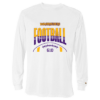 Stripe Football Badger Youth Long Sleeve Performance Tee