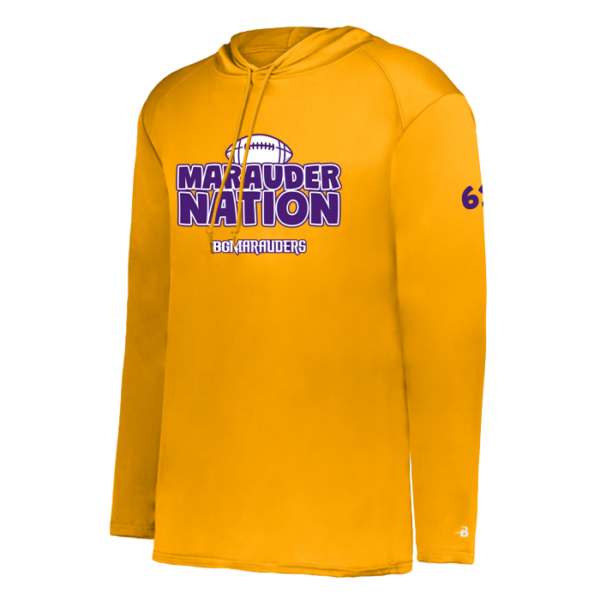 Marauder Nation Badger Performance Hooded Long Sleeve Tee