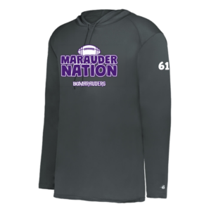 Marauder Nation Badger Performance Hooded Long Sleeve Tee