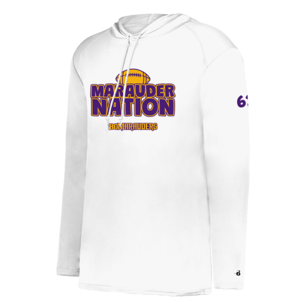 Marauder Nation Badger Performance Hooded Long Sleeve Tee