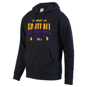 5414-BLACK-STRIPE Stripe Football Augusta Sportswear 60/40 Fleece Hoodie