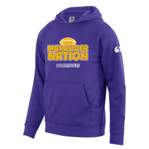 5415-PURPLE-MARAUDER Marauder Nation Augusta Sportswear Youth 60/40 Fleece Hoodie
