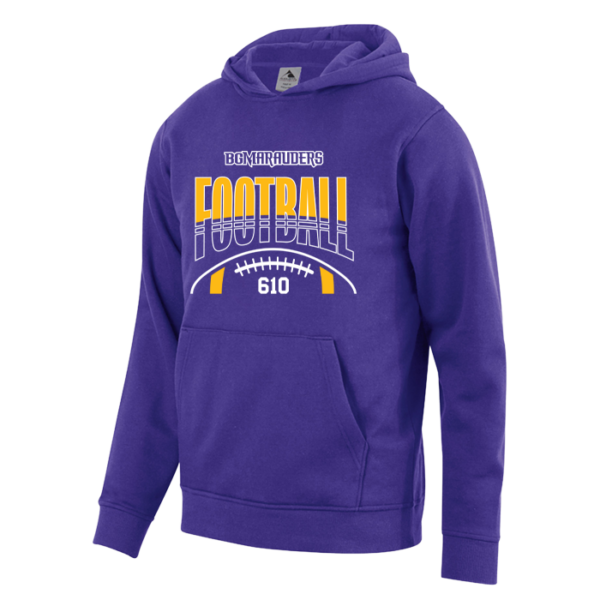 Stripe Football Augusta Sportswear Youth 60/40 Fleece Hoodie