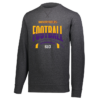 5416-CARBON-STRIPE Stripe Football Augusta Sportswear 60/40 Fleece Crewneck