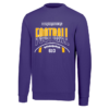 5416-PURPLE-STRIPE Stripe Football Augusta Sportswear 60/40 Fleece Crewneck