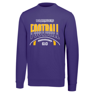Stripe Football Augusta Sportswear 60/40 Fleece Crewneck