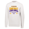 5416-WHITE-STRIPE Stripe Football Augusta Sportswear 60/40 Fleece Crewneck