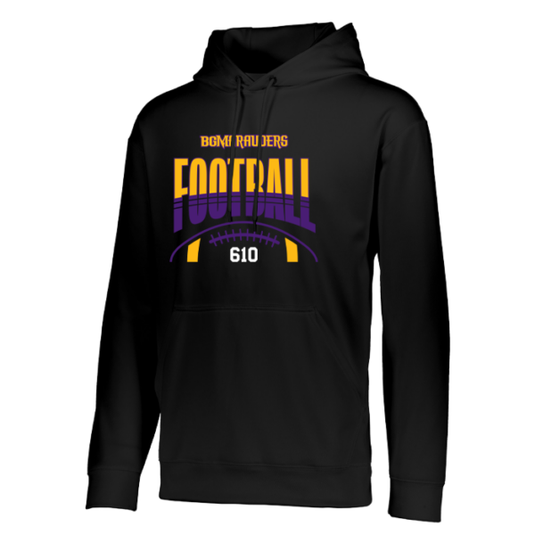 Stripe Football Augusta Sportswear Wicking Fleece Hoodie