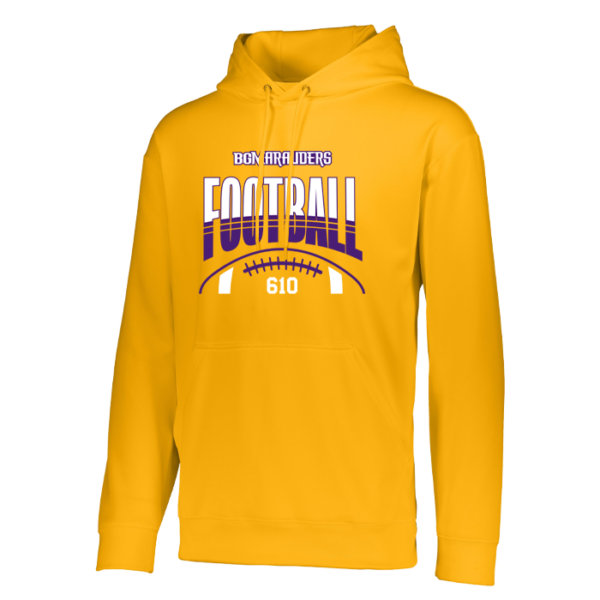 Stripe Football Augusta Sportswear Wicking Fleece Hoodie