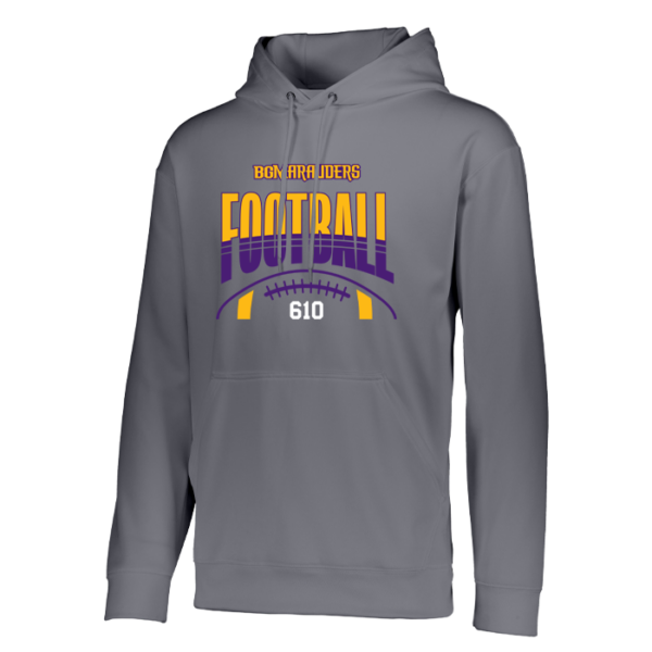 Stripe Football Augusta Sportswear Wicking Fleece Hoodie