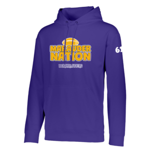 5505-PURPLE-MARAUDER Marauder Nation Augusta Sportswear Wicking Fleece Hoodie