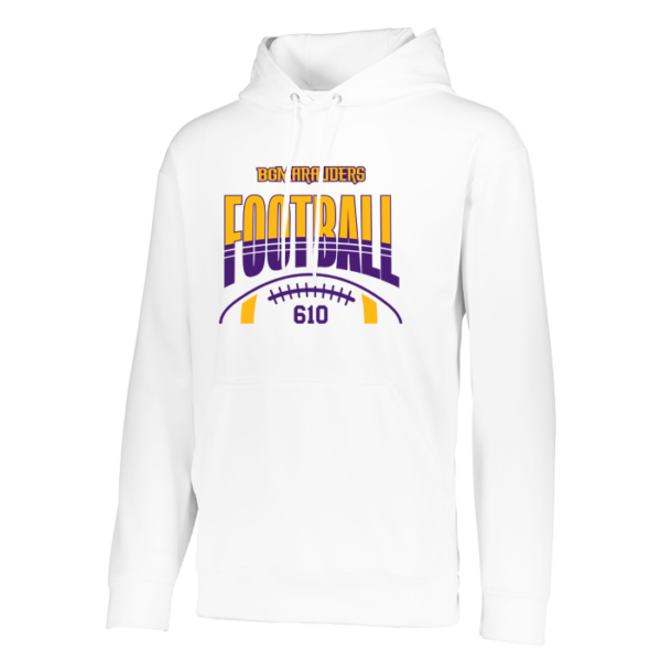 Stripe Football Augusta Sportswear Wicking Fleece Hoodie
