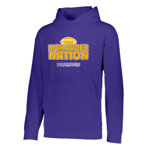 5506-PURPLE-MARAUDER Marauder Nation Augusta Sportswear Youth Wicking Fleece Hoodie