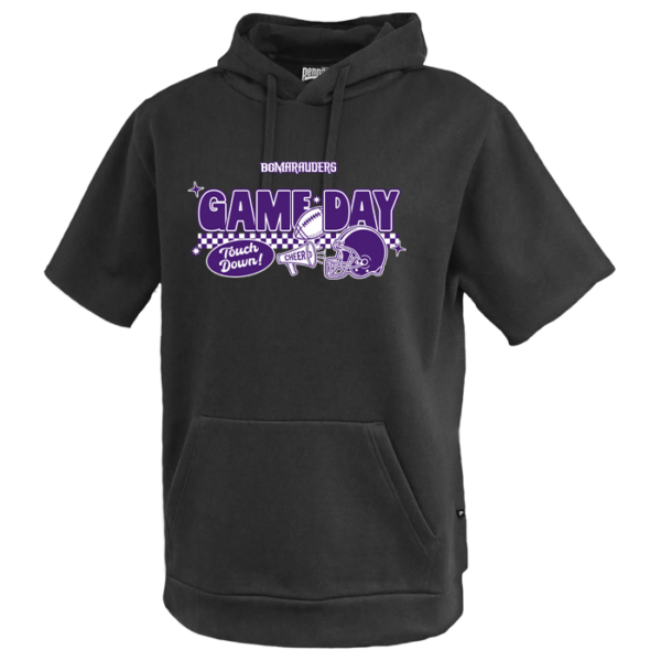 Checkered Game Day Fleece Short Sleeve Hoodie