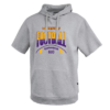 Stripe Football Fleece Short Sleeve Hoodie