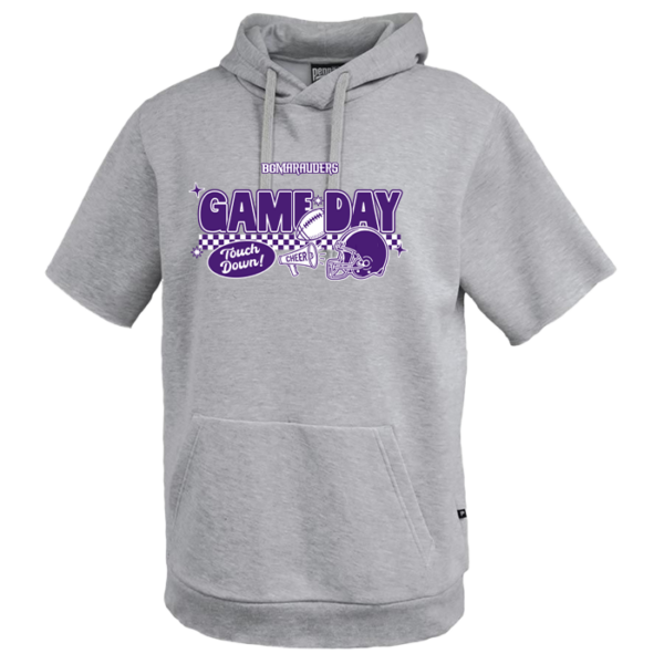 Checkered Game Day Fleece Short Sleeve Hoodie