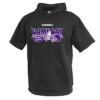 Checkered Game Day Pennant Youth Fleece Short Sleeve Hoodie