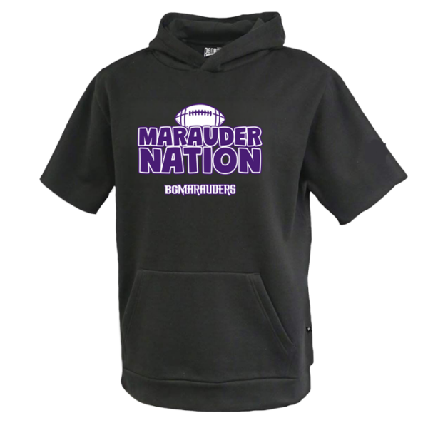 Marauder Nation Pennant Youth Fleece Short Sleeve Hoodie