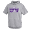Checkered Game Day Pennant Youth Fleece Short Sleeve Hoodie
