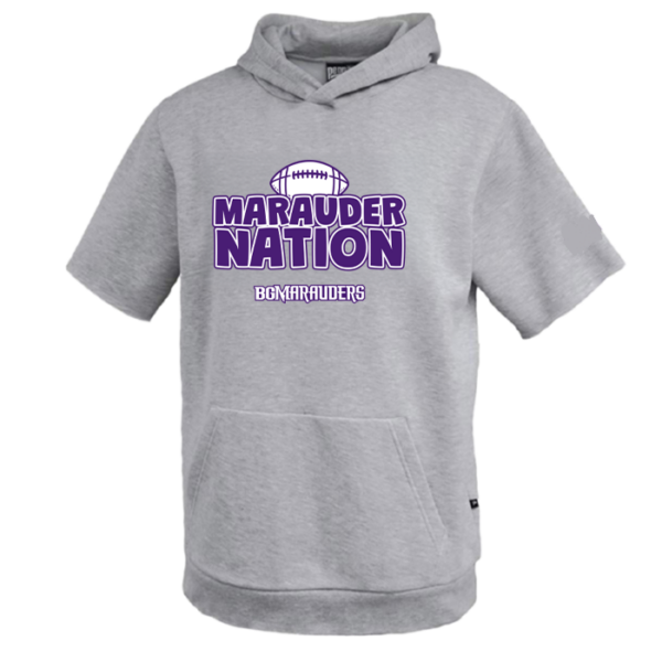 Marauder Nation Pennant Youth Fleece Short Sleeve Hoodie