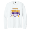 DM132-WHITE-STRIPEFOOTBALL Stripe Football District Perfect Tri Long Sleeve Tee