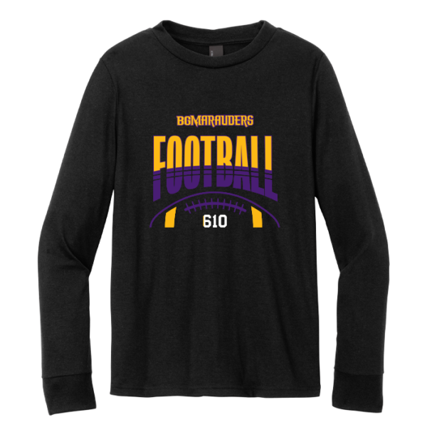Stripe Football District Youth Perfect Tri Long Sleeve Tee