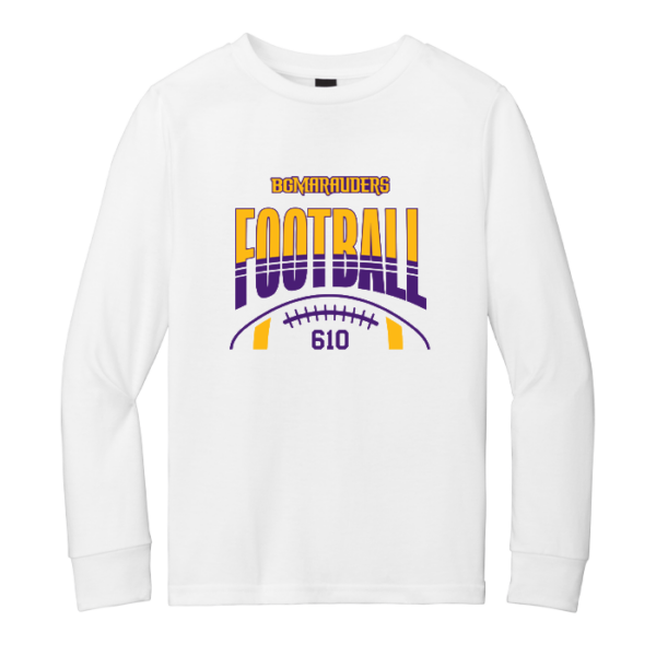 Stripe Football District Youth Perfect Tri Long Sleeve Tee
