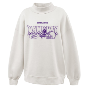 Checkered Game Day Pennant Women's Juliet Mockneck