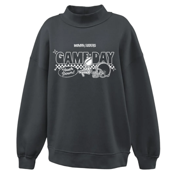 Checkered Game Day Pennant Girl's Juliet Mockneck