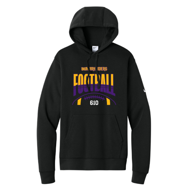 Stripe Football Nike Club Fleece Pullover Hoodie