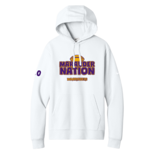 NKDR1499-WHITE-MARAUDER Marauder Nation Nike Club Fleece Pullover Hoodie