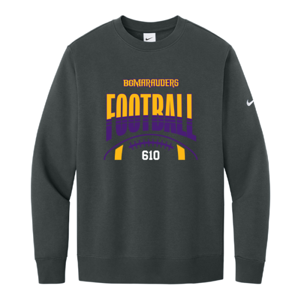 Stripe Football Nike Club Fleece Crew