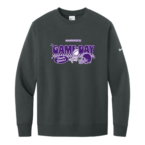 NKFD9863-Anth-GameDay Checkered Game Day Nike Club Fleece Crew