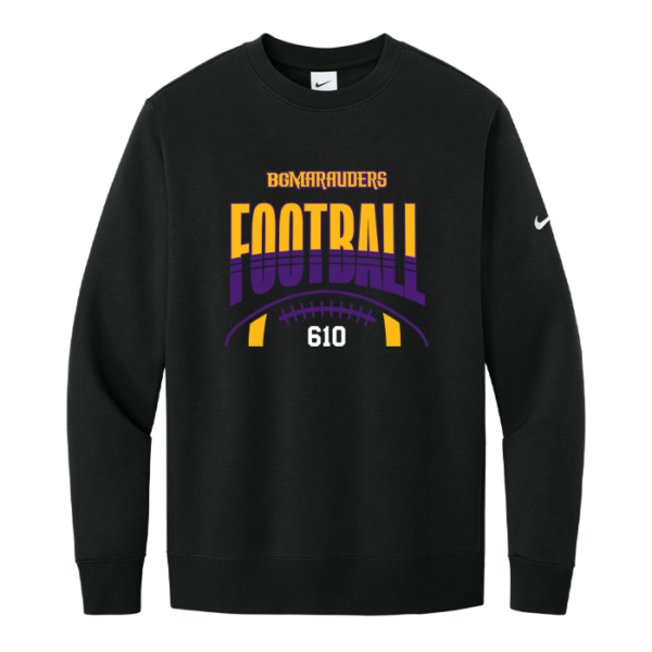 Stripe Football Nike Club Fleece Crew