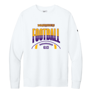 NKFD9863-WHITE-STRIPE Stripe Football Nike Club Fleece Crew